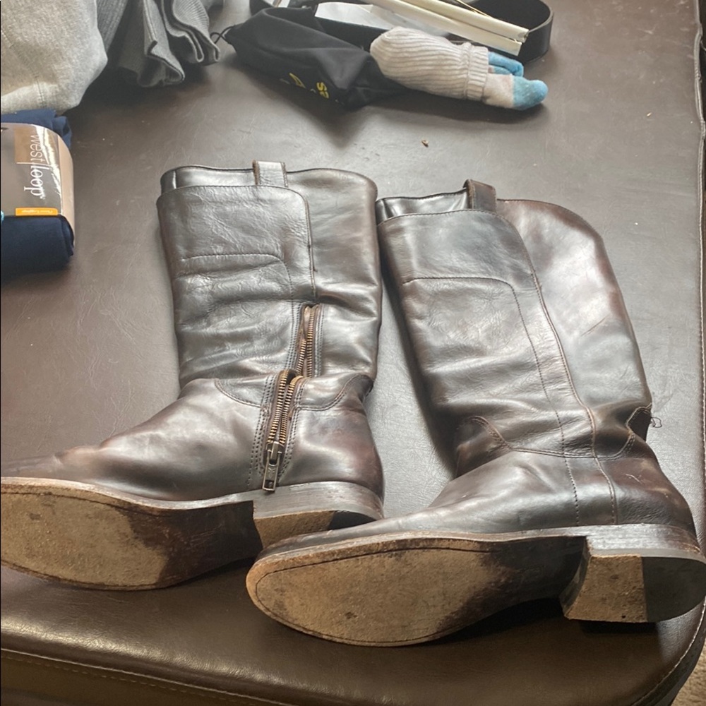 Frye Tan Leather Boots